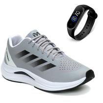 Tênis Masculino Academia Caminhada Corrida Leve Confortavel Kit com Relógio Tênis Masculino Academia Caminhada Corrida Leve Confortavel Kit com Relógio