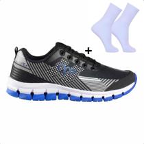 Tênis masculino Academia Caminhada Treino Super Conforto + 1 par de meia - ulk26001