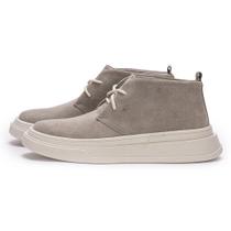 Tênis Masculino Até 46 Couro Avalon Adam em Couro Cinza