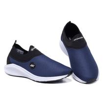 Tênis Masculino Azul Calce Fácil Unissex Conforto Durabilidade Esporte Caminhada Corrida Academia Tênis Masculino Azul Calce Fácil Unissex Conforto Durabilidade Esporte Caminhada Corrida Academia