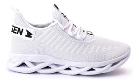 Tênis Masculino Branco Academia Corrida Caminhada Casual Dia Tênis Masculino Branco Academia Corrida Caminhada Casual Dia