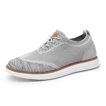 Tênis Masculino Bruno Marc KnitFlex Breeze Cinza com Cadarço