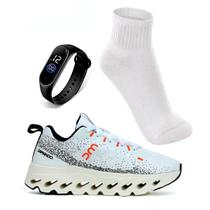 Tênis Masculino Caminhada Esportivo Alta performance + Relógio Digital + Meia