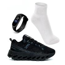Tênis Masculino Caminhada Esportivo Alta performance + Relógio Digital + Meia Tênis Masculino Caminhada Esportivo Alta performance + Relógio Digital + Meia