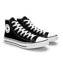 Tênis Masculino Cano Alto Cadarço Star Feet Retrô PROMO Tênis Masculino Cano Alto Cadarço Star Feet Retrô PROMO