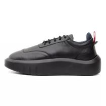 Tênis Masculino Casual All Black Preto Couro DIfranca - 22000