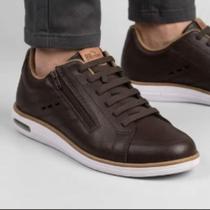 Tênis Masculino Casual BR Sport Zíper Calce Fácil 2272 -Café Cor:MarromTamanho:39 Tênis Masculino Casual BR Sport Zíper Calce Fácil 2272 -Café Cor:MarromTamanho:39