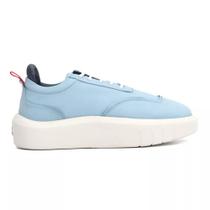 Tenis Masculino Casual Couro Legitimo Hong Kong Azul