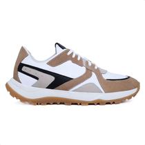 Tenis Masculino Casual Couro Legitimo Retro Desert Runner Ocre