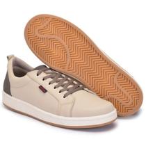 Tênis Masculino Casual De Couro Com Solado Antiderrapante Estilo Urbano