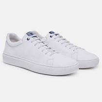 Tênis Masculino Casual Em Couro Sapatênis Básico Sapatênis Versátil e Macio Branco Tênis Masculino Casual Em Couro Sapatênis Básico Sapatênis Versátil e Macio Branco