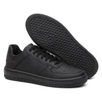 Tenis Masculino Casual Preto Branco Confortavel Para o Dia Dia