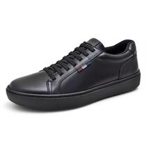 Tênis Masculino Casual Preto Couro DIfranca - 60402