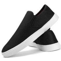 Tênis Masculino Casual Sapatênis Slip On Confortável Dia a Dia