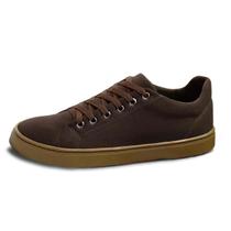 Tênis Masculino Casual Urban Street Sola Blaqueada Lona Respirável Com Cadarço