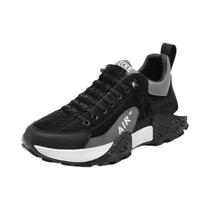 Tênis Masculino Com Solado Grosso Antiderrapante, Estilo Vulcanizado, Lace Up, Para Corrida Ao Ar