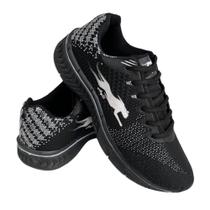 Tenis Masculino Confortável Lançamento Solado Preto