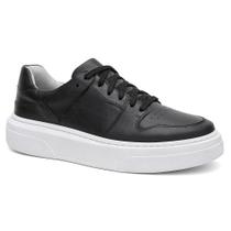 Tênis Masculino Couro Casual Conforto Leve