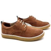 Tênis Masculino Couro Dia a Dia Casual Leve Conforto