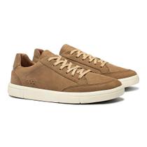 Tênis Masculino Couro Nobuck Casual Conforto Leve Cadarço