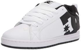 Tênis Masculino DC Shoes Court Graffik Skate Branco Preto EUA 11,5