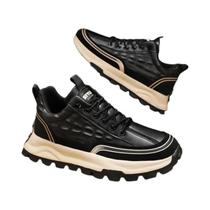 Tênis Masculino De Couro Com Estampa De Crocodilo 2025 Novo Casual Para Corrida Luxuoso Moda