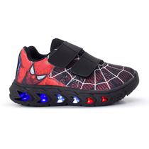Tenis Masculino De Led Infantil Homem Aranha Super Heroi
