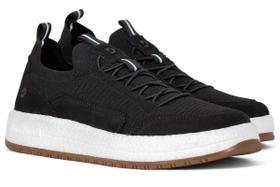 Tênis Masculino Democrata Casual Knit Denim Drake Pulse Confortável Elástico
