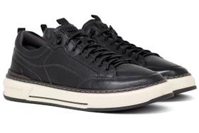 Tênis Masculino Democrata Denim Foster Casual Couro Legítimo Cadarço