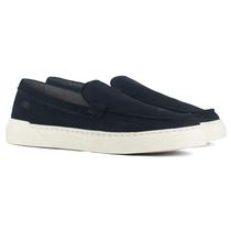 Tênis Masculino Democrata Slip On Casual Bill Couro Legítimo Elástico Confortável Calce Fácil