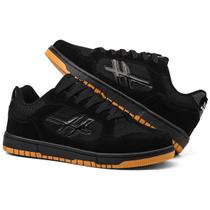 Tênis Masculino e Feminino skatista Casual com Detalhes em Camurça Confortável Leve e Estiloso para Dia a Dia e Skate Simples