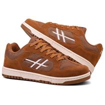 Tênis Masculino e Feminino skatista Casual com Detalhes em Camurça Confortável Leve e Estiloso para Dia a Dia e Skate Simples
