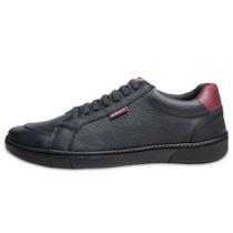 Tênis Masculino em Couro Bugati Sola Costurada Tênis Masculino em Couro Bugati Sola Costurada