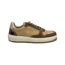Tênis masculino em couro horman fc38606 ocre