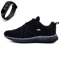 Tênis Masculino Fitnes Academia Caminhada Cross Leve e Resistente + Relógio Tênis Masculino Fitnes Academia Caminhada Cross Leve e Resistente + Relógio
