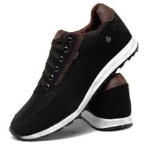 Tênis Masculino Jogging Sapatênis Casual Conforto Cadarço