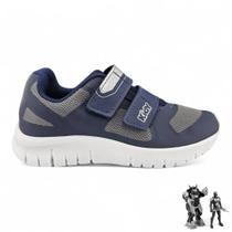 Tenis Masculino Kidy 4450013 tiras autocolantes duplo mesh com boneco+robô Tenis Masculino Kidy 4450013 tiras autocolantes duplo mesh com boneco+robô