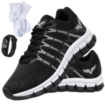 Tenis Masculino Kit Meias + Relogio Sapato Esportivo Veloz Tenis Masculino Kit Meias + Relogio Sapato Esportivo Veloz