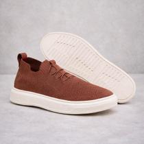Tênis Masculino Knit Calce Fácil Leve Confortável Respirável Casual Caminhada Dia a Dia Tênis Masculino Knit Calce Fácil Leve Confortável Respirável Casual Caminhada Dia a Dia