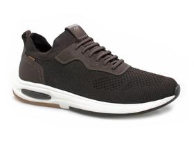 Tênis Masculino Knit Ferricelli Five Cloud Marinho/Bege/Cafe