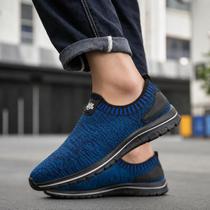 Tênis Masculino Knit Slip On Leve Confortável Respirável Para Caminhada e Dia a Dia Do 38 ao 43 Promoção