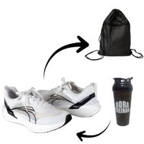 tenis masculino kolosh kit esportivo ultra leve tela branco Cor:BrancoTamanho:43