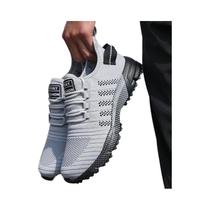 Tênis Masculino Leve E Respirável De Malha Para Corrida, Slip-On, Sola Macia, Casual, Loafers, Tênis Masculino Leve E Respirável De Malha Para Corrida, Slip-On, Sola Macia, Casual, Loafers,