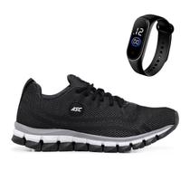 Tenis Masculino Para Caminhada Academia Dia a Dia + Relógio Digital Fino