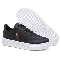 Tênis Masculino Plataforma Sapatênis Polo Flat Casual Estilo Tênis Masculino Plataforma Sapatênis Polo Flat Casual Estilo