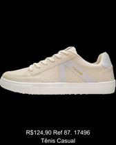 Tenis masculino polo go juno off white/cinza super confortável 17496