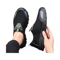Tênis Masculino Preto Respirável Em Malha Antiderrapante Confortável Para Caminhada Ao Ar Livre Tênis Masculino Preto Respirável Em Malha Antiderrapante Confortável Para Caminhada Ao Ar Livre
