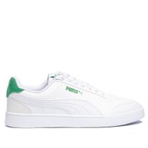 Tênis Masculino Puma Shuffle Casual Branco/Verde Tênis Masculino Puma Shuffle Casual Branco/Verde