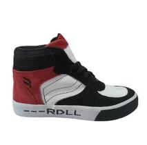 Tenis Masculino Randall Cano Alto Lona PTO/BCO/VERM