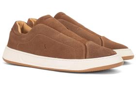 Tênis Masculino Reserva RSV Go Easy Slip Couro Camurça Calce Fácil